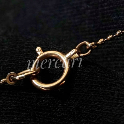 Agete pearl necklace with 10K gold ball chain and plump freshwater pearl featuring natural surface texture