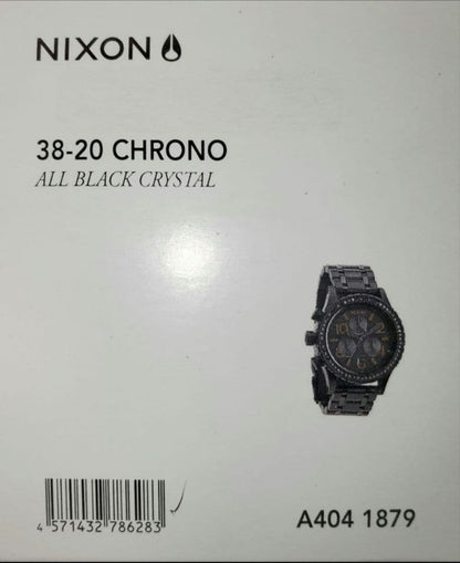 NIXON 38-20 Chrono All Black Crystal Quartz Men's Watch — Japanese