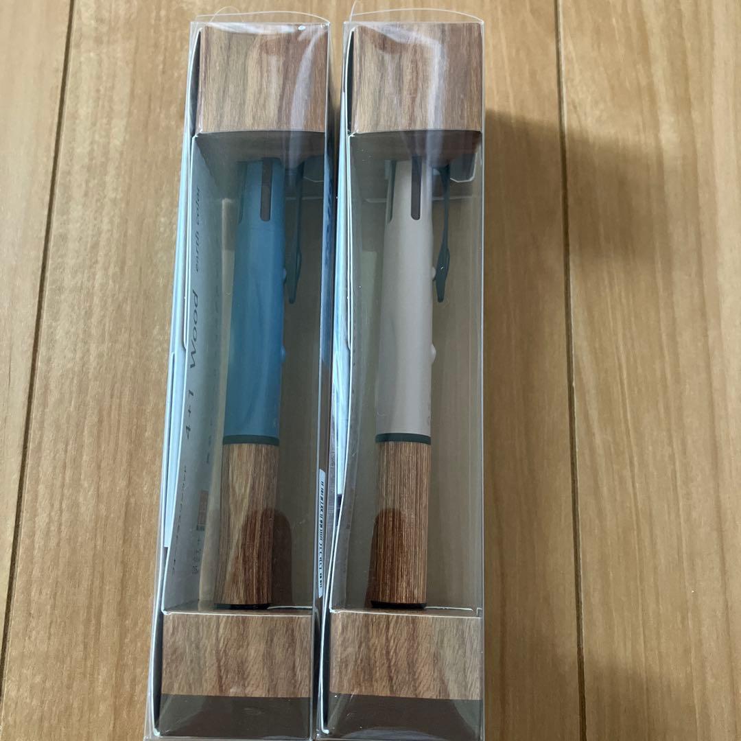 PILOT 4+1 Wood Earth Color multi-function ballpoint pen set with 0.5mm tip displayed on white background