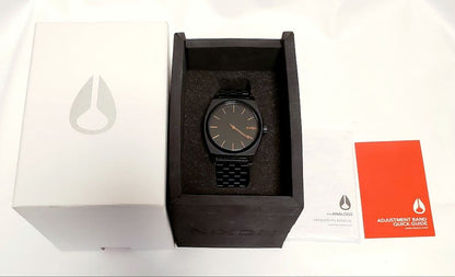 NIXON Time Teller All Black Rose Gold Quartz Men's Watch — Japanese