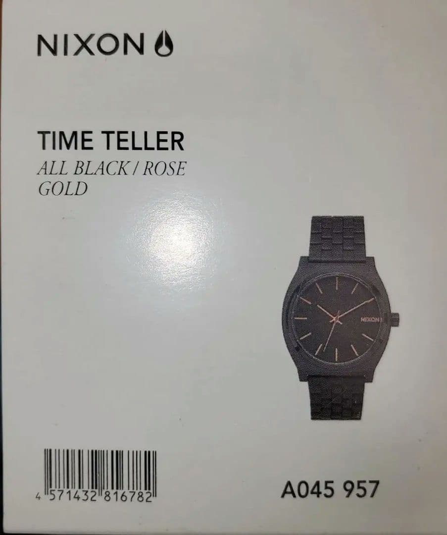 NIXON Time Teller All Black Rose Gold Quartz Men's Watch — Japanese