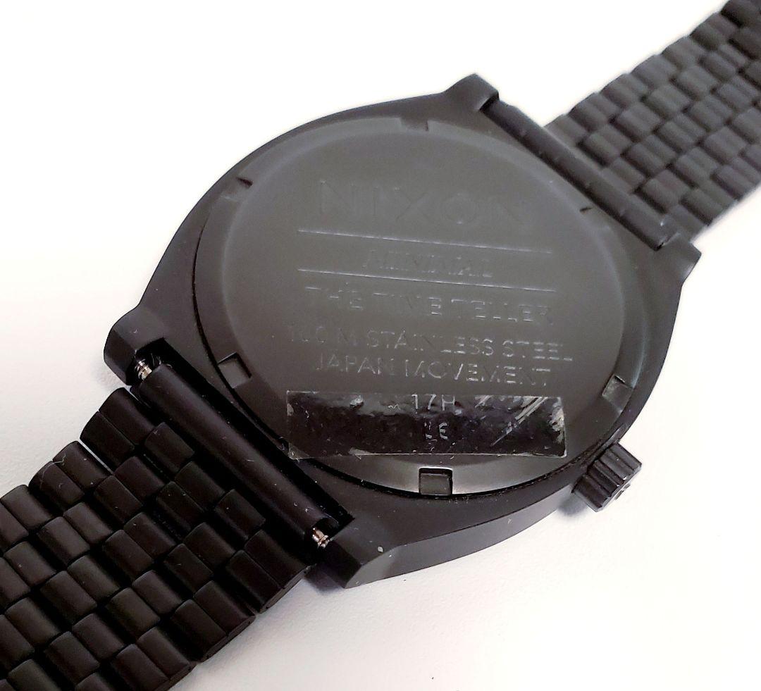NIXON Time Teller All Black Rose Gold Quartz Men's Watch — Japanese