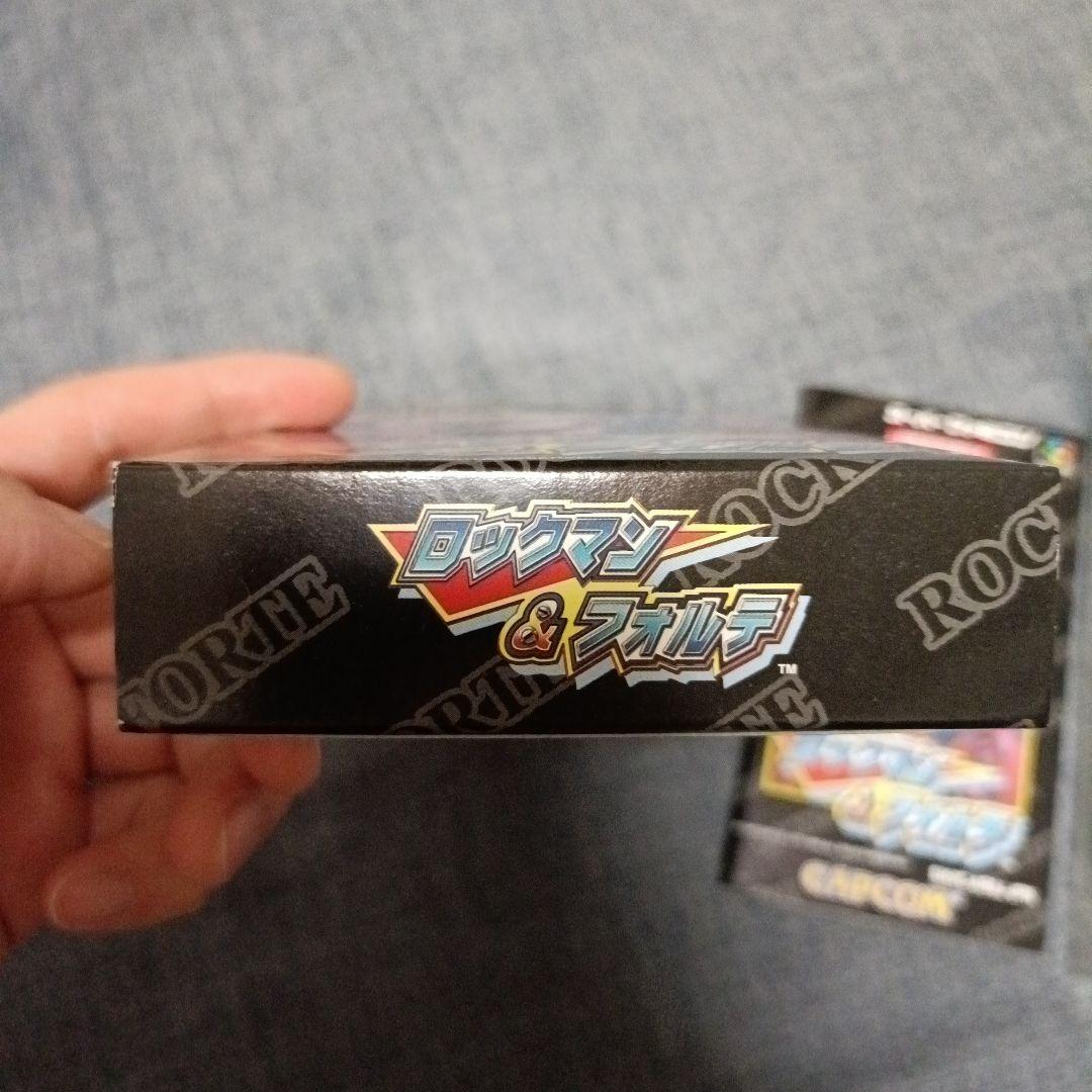 Super Famicom Rockman & Forte game cartridge with outer box and manual by CAPCOM