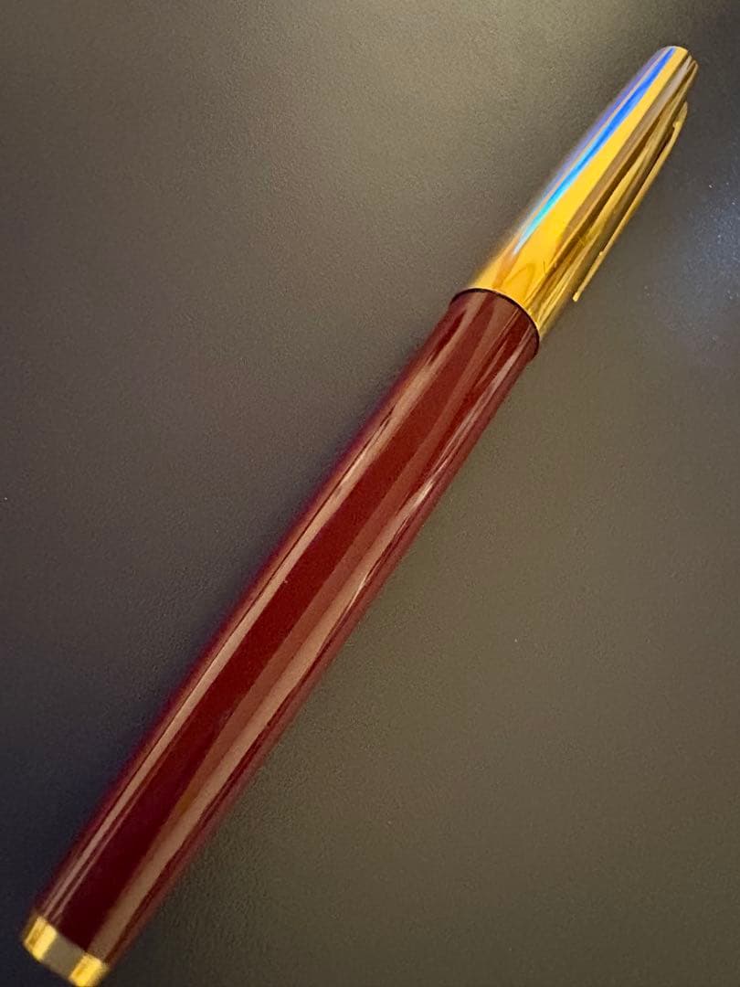 Kiwami 1960s Pilot Pen Super Series with gold cap and special alloy tip, engraved with JIS mark