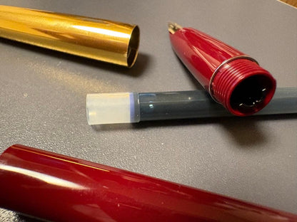 Kiwami 1960s Pilot Pen Super Series with gold cap and special alloy tip, engraved with JIS mark