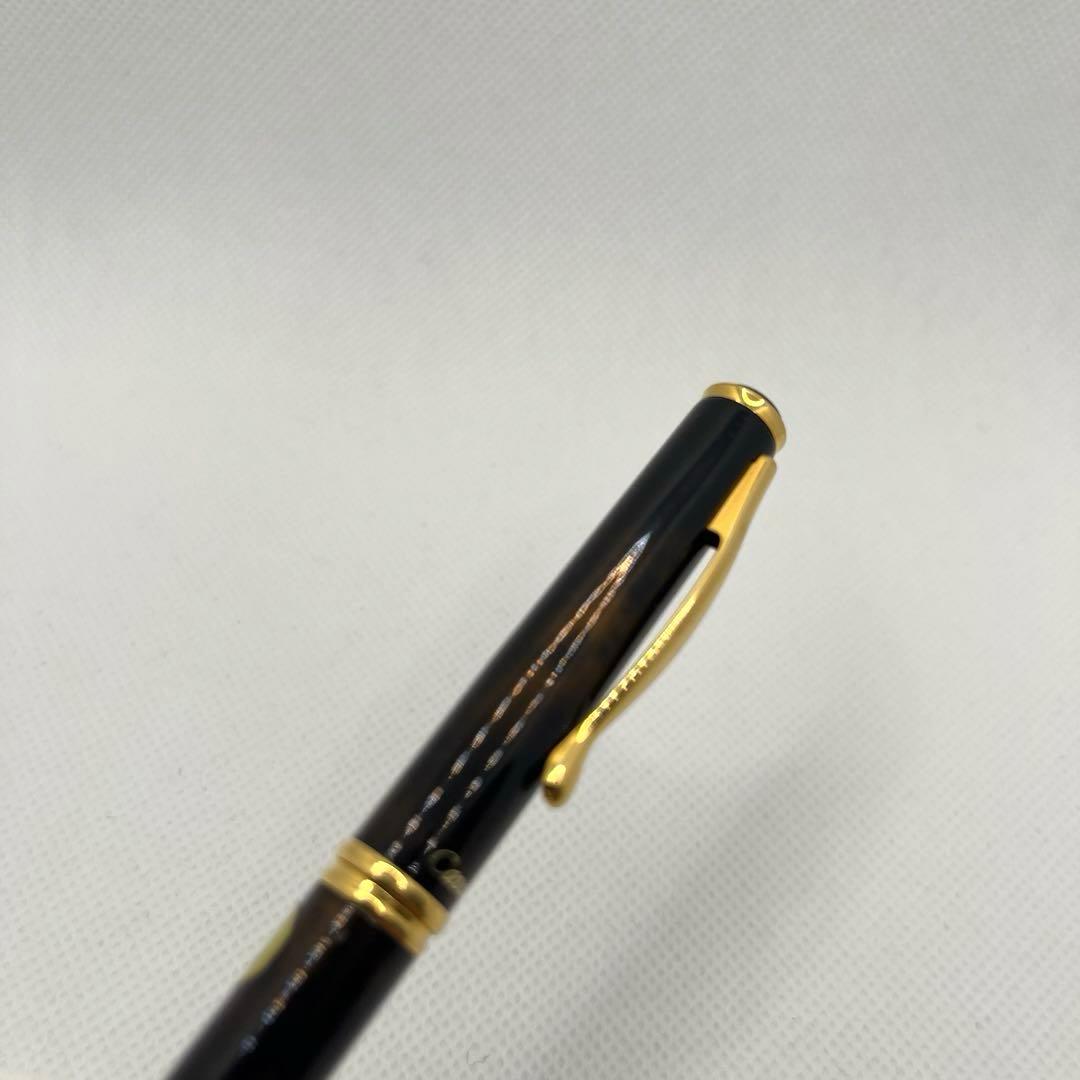 PILOT Cavalier Fountain Pen M with dark brown marble metal body, medium tip, made in Japan