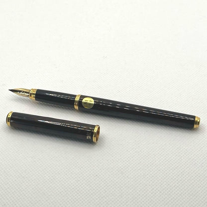 PILOT Cavalier Fountain Pen M with dark brown marble metal body, medium tip, made in Japan