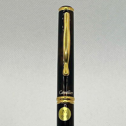 PILOT Cavalier Fountain Pen M with dark brown marble metal body, medium tip, made in Japan