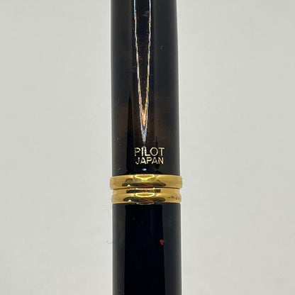 PILOT Cavalier Fountain Pen M with dark brown marble metal body, medium tip, made in Japan