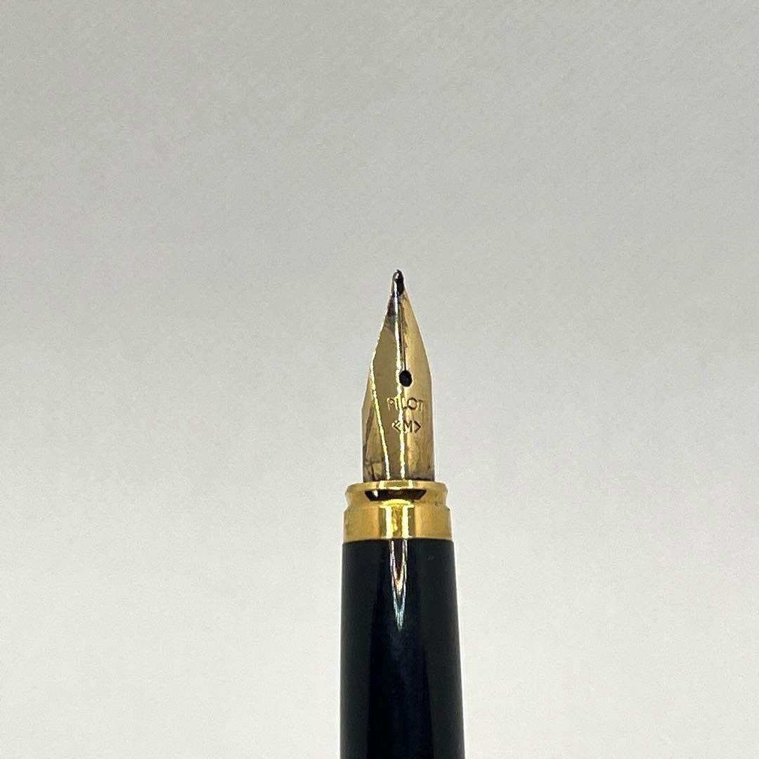 PILOT Cavalier Fountain Pen M with dark brown marble metal body, medium tip, made in Japan