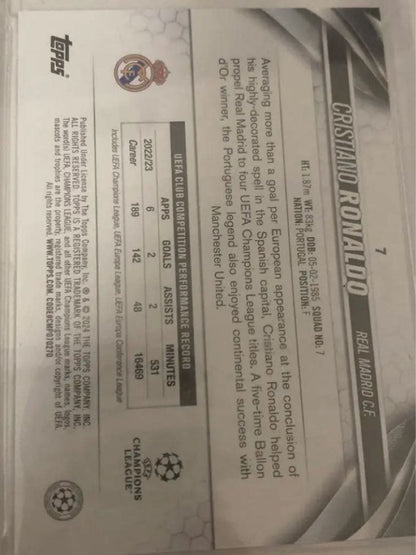 Cristiano Ronaldo Card SP — Japanese