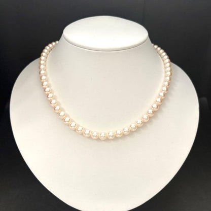 TASAKI Akoya Pearl Necklace with 6-7.3mm pearls measuring about 43 cm in length
