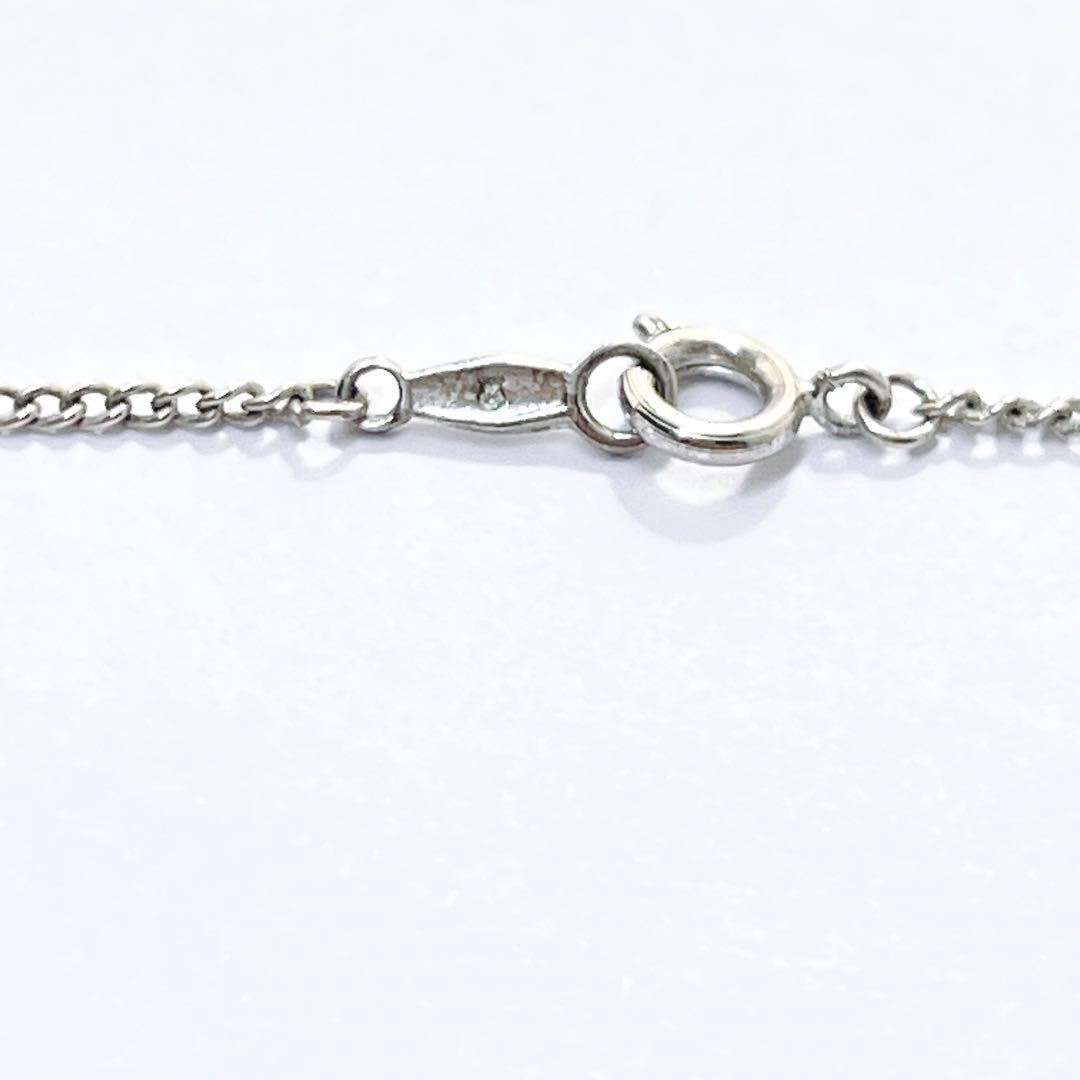 Vintage Mikimoto pearl necklace pendant with silver chain and 4.2-6.5mm pearls, 42 cm long