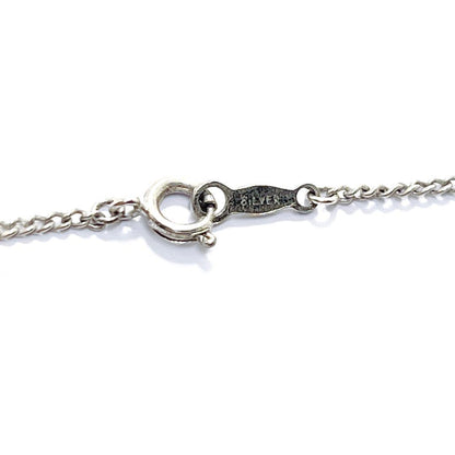 Vintage Mikimoto pearl necklace pendant with silver chain and 4.2-6.5mm pearls, 42 cm long
