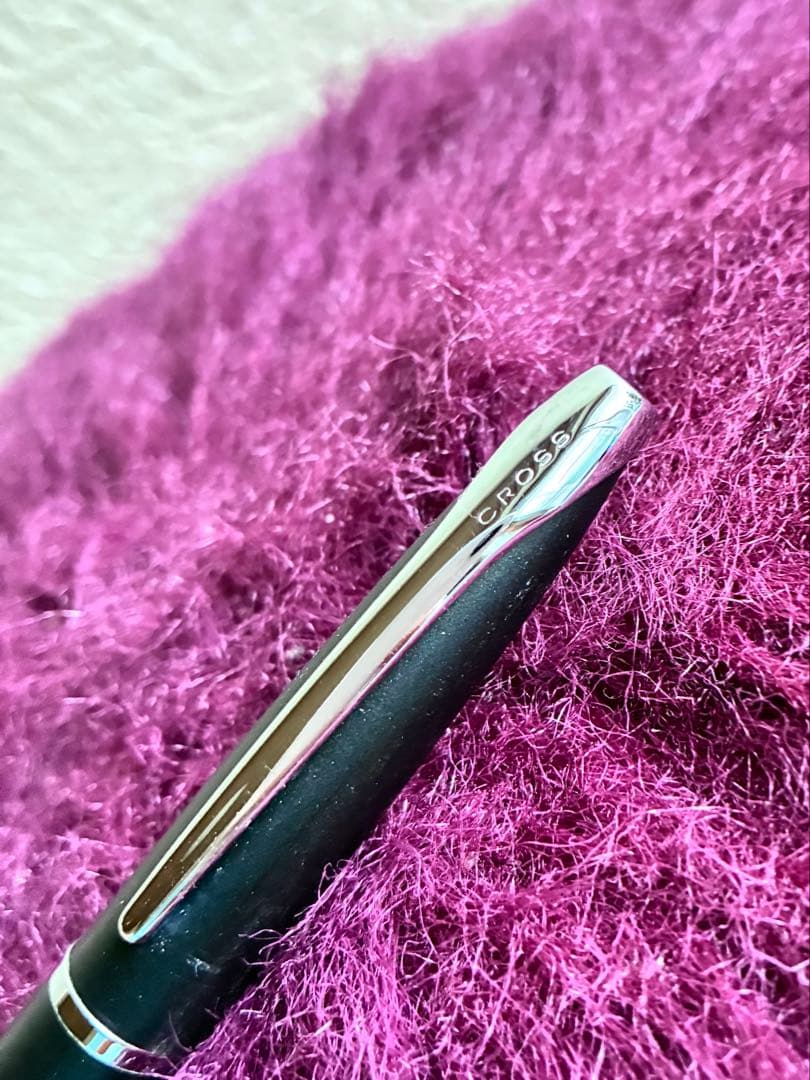 Cross black ballpoint pen with simple, sleek design shown against white background