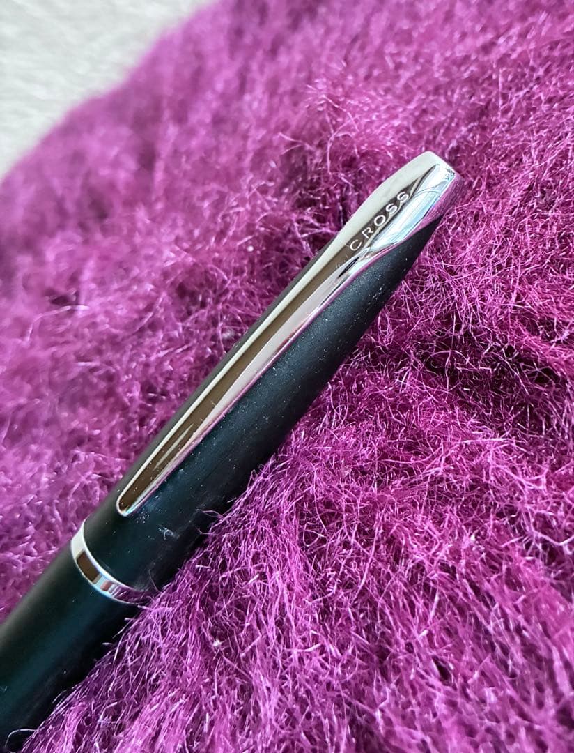Cross black ballpoint pen with simple, sleek design shown against white background