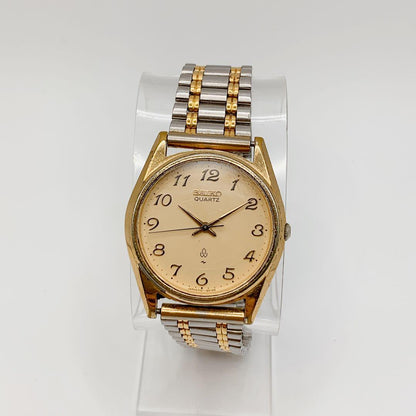 SEIKO 80s Gold Quartz Combo Men's Watch — Japanese