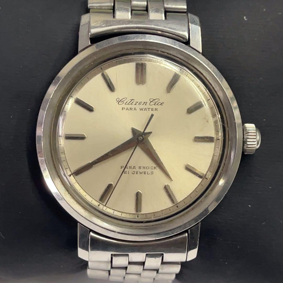Citizen シチズン エースパラウォーター 21石 ケース37mm 1960年 Automatic Men's Watch — Japanese