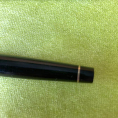 Pilot fountain pen with 14k gold nib in black and gold finish, 13.5 cm long