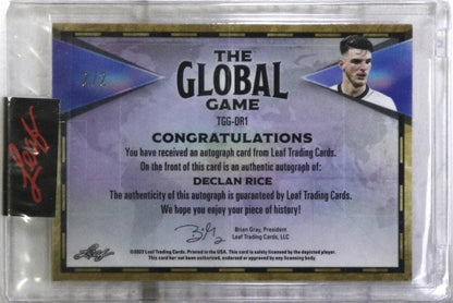 Declan Rice Signed Card 2022 Leaf — Japanese