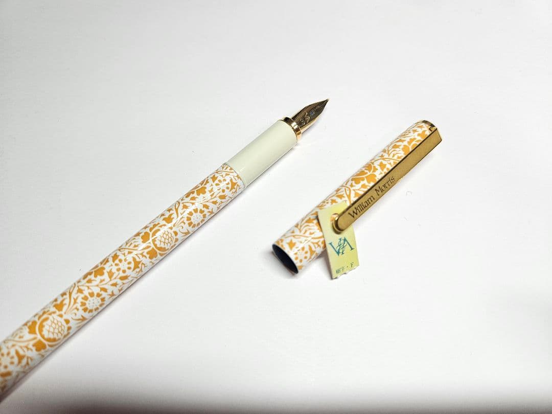 Unused Pilot Fountain Pen with Fine Nib from William Morris Collection showing vintage condition