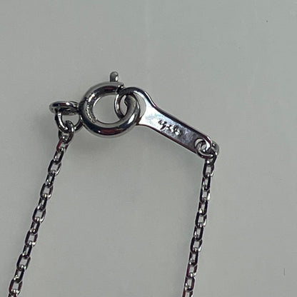 Agete silver cross charm necklace with 40 cm SV925 chain and 2x1 cm SV950 charm featuring zirconia stone