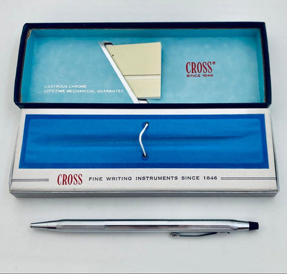 Cross Classic Century Gloss Chrome ballpoint pen with twist style and shiny chrome finish