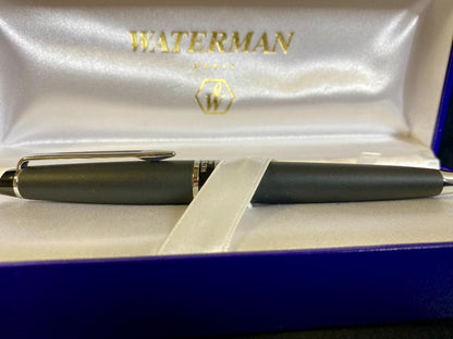 Waterman Paris Vintage Expert ballpoint pen in matte black with palladium-plated trim and stainless steel nib