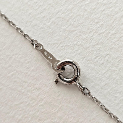 Mikimoto sterling silver necklace with 6mm pearl and heart-shaped pendant on 40cm chain