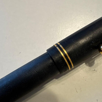 PILOT 14K-585 F vintage fountain pen with gold nib showing retro design and signs of aging