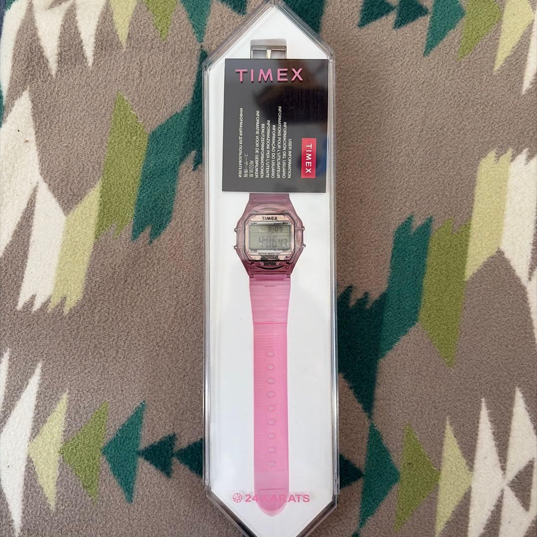 TIMEX 24KARATS Digital Pink Men's Watch — Japanese