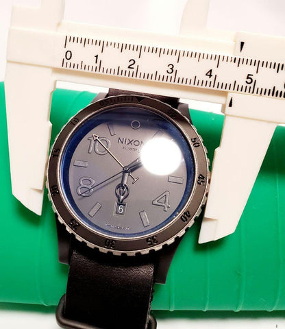 NIXON DIPLOMAT BLACK/ANTIQUE SILVER Quartz Men's Watch — Japanese