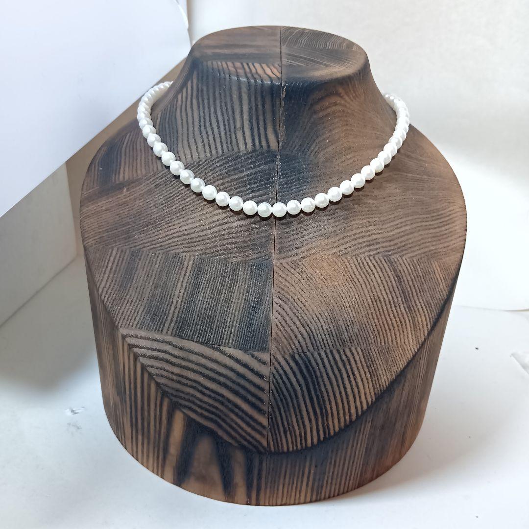 Vintage Akoya pearl necklace featuring 5.5-6mm pearls and a 40cm Silver 925 chain with SILVER stamp