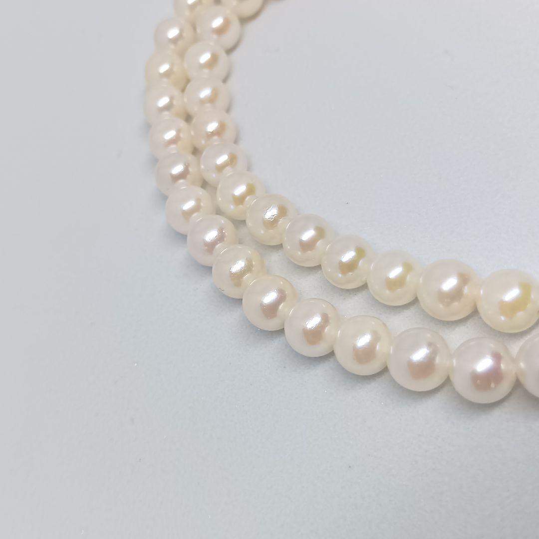 Vintage Akoya pearl necklace featuring 5.5-6mm pearls and a 40cm Silver 925 chain with SILVER stamp
