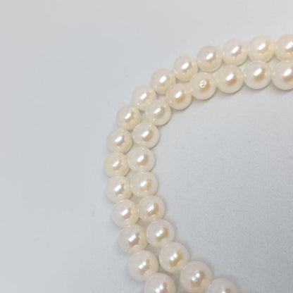Vintage Akoya pearl necklace featuring 5.5-6mm pearls and a 40cm Silver 925 chain with SILVER stamp