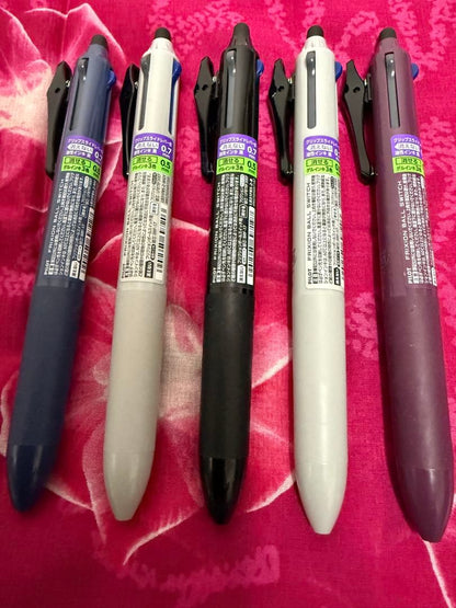 PILOT FriXion Ball Switch 5-piece set with matte color pens showing different ink tips and colors