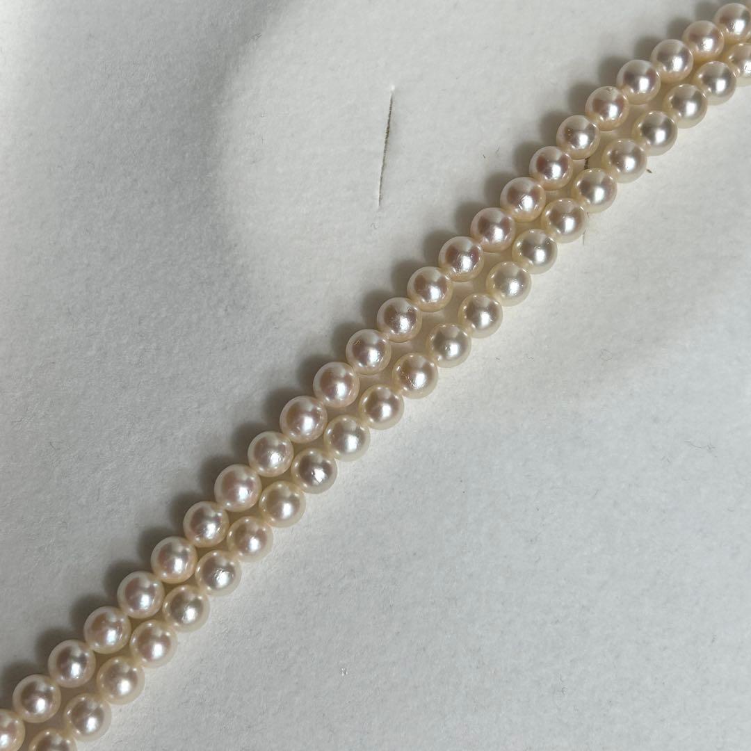 Two-strand Akoya pearl necklace with 6.0-6.5mm pearls measuring 41.5cm in length