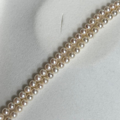 Two-strand Akoya pearl necklace with 6.0-6.5mm pearls measuring 41.5cm in length