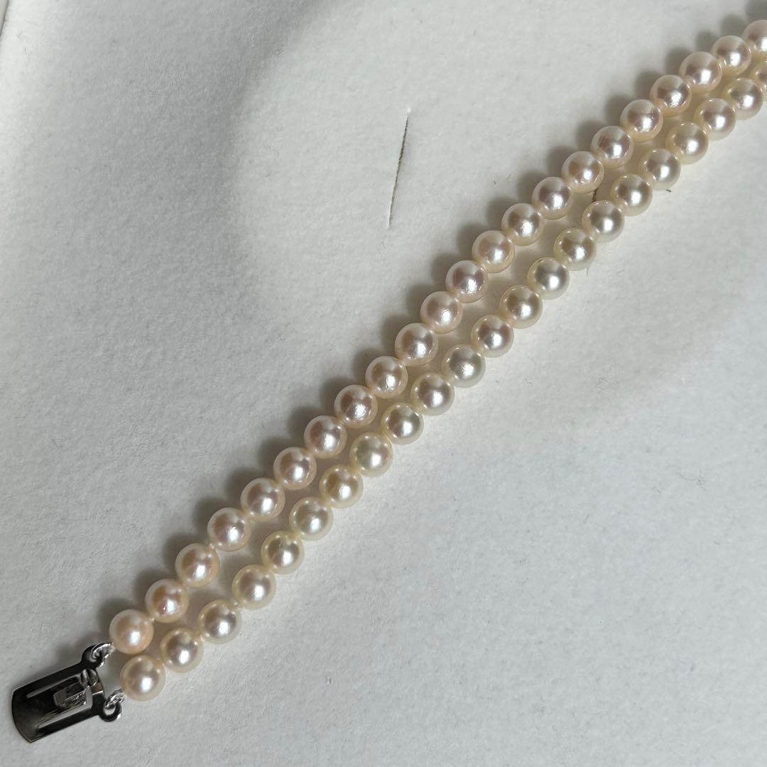 Two-strand Akoya pearl necklace with 6.0-6.5mm pearls measuring 41.5cm in length