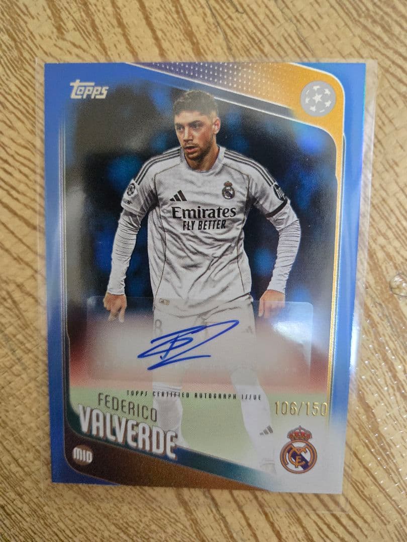 Federico Valverde Signed Card — 106/150 — Japanese