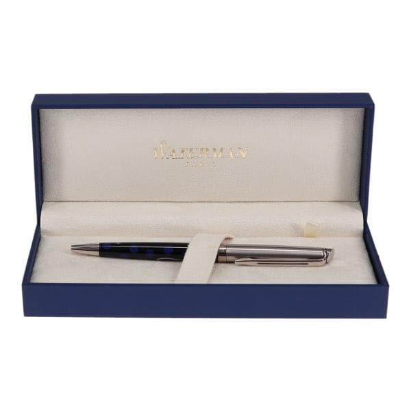 WATERMAN agnis b. metal ballpoint pen with ink supply and aged external box with scratches
