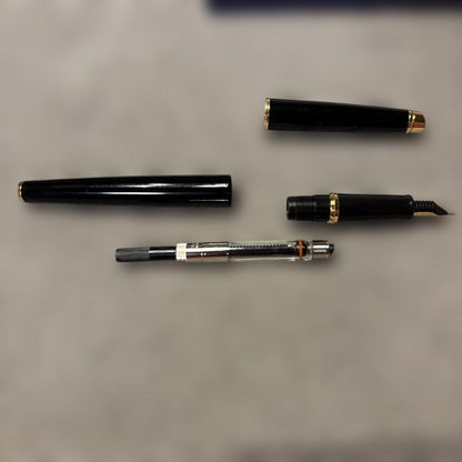 Used WATERMAN fountain pen with fine tip and converter showing minor scratches
