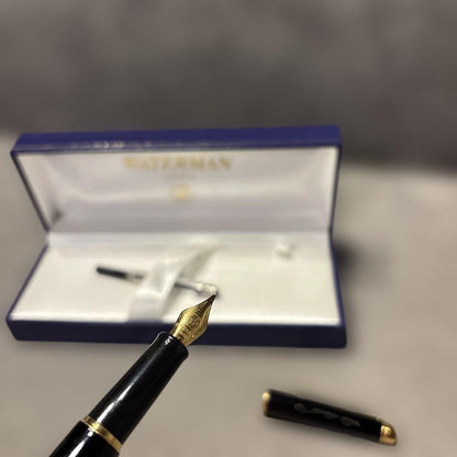Used WATERMAN fountain pen with fine tip and converter showing minor scratches