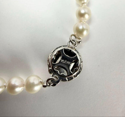 Honma Pearl Akoya Baroque white pearl necklace measuring 41.5 cm with 5 mm pearls for formal and casual use