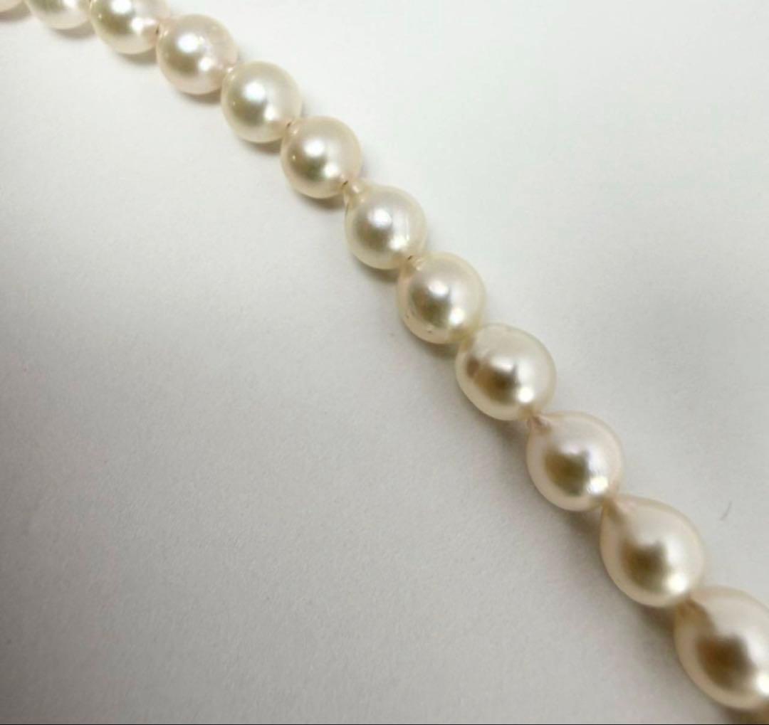 Honma Pearl Akoya Baroque white pearl necklace measuring 41.5 cm with 5 mm pearls for formal and casual use
