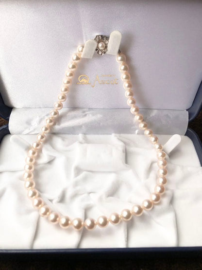 Elegant Akoya pearl necklace featuring 8mm pearls on a 42.5cm string