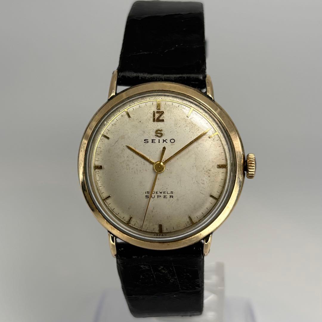 SEIKO Super 1950s 14KGF Manual Men's Watch — Japanese