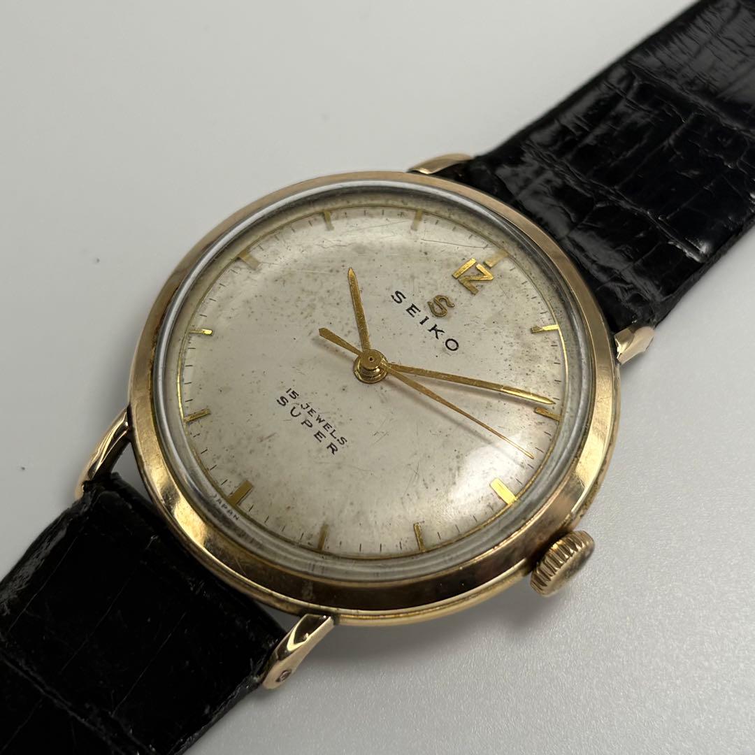 SEIKO Super 1950s 14KGF Manual Men's Watch — Japanese