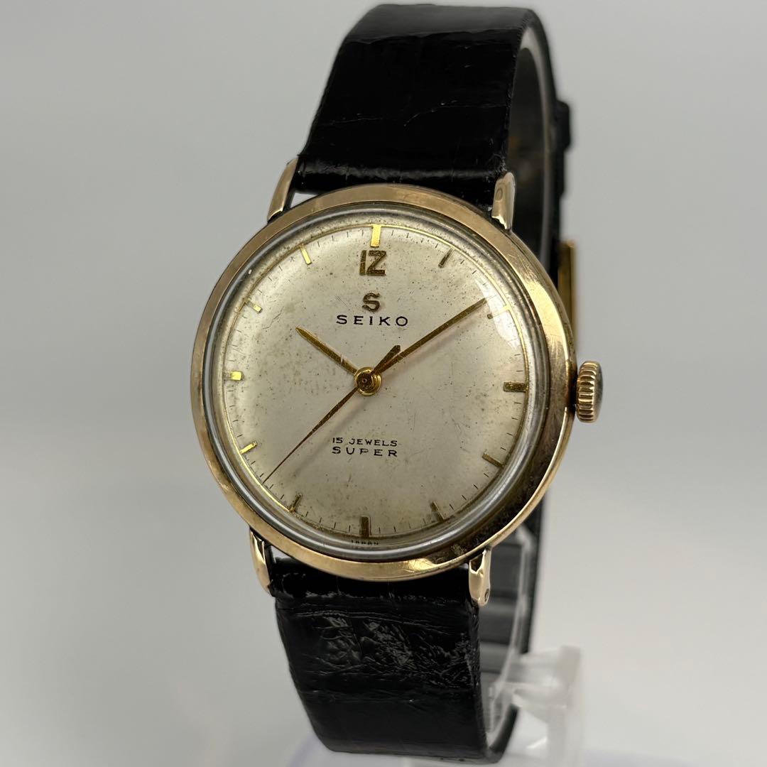 SEIKO Super 1950s 14KGF Manual Men's Watch — Japanese