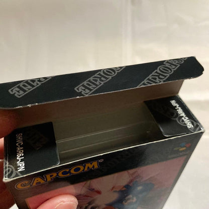 Super Famicom Rockman & Forte game cartridge and box for the Super Famicom console